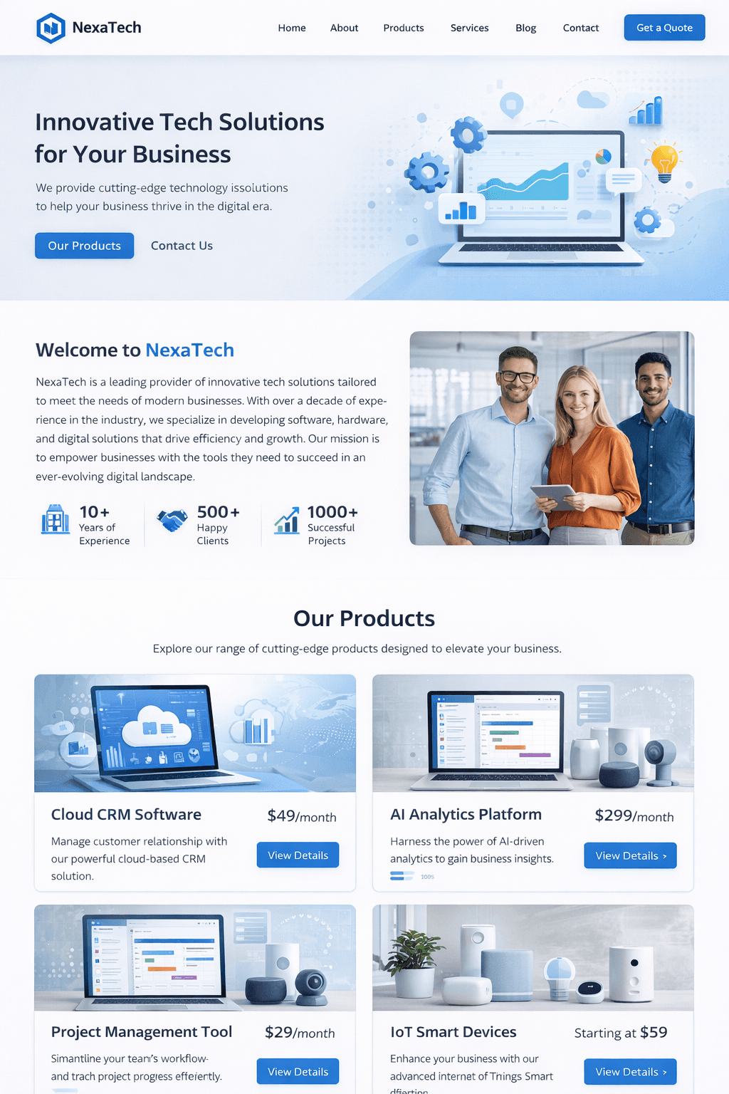 Company Profile + E-Commerce Mini